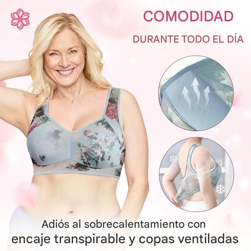 ElleBloom - Sujetador cómodo sin botones de encaje 2025