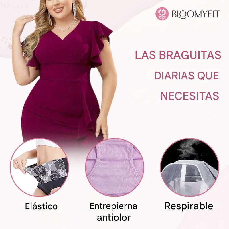 BloomyFit - Pantys antibacterianas de cintura alta (pack x 3un)