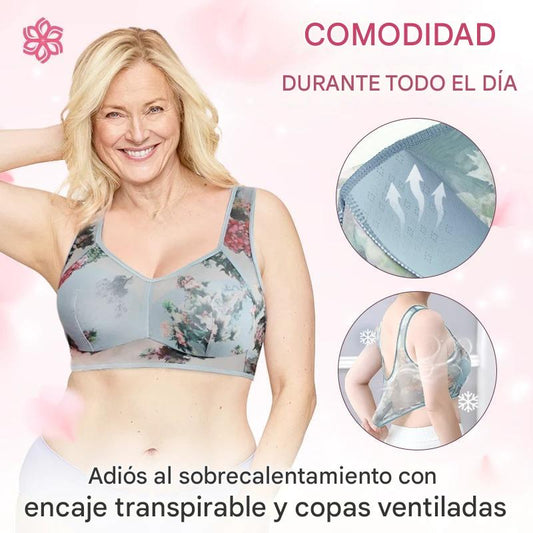 ElleBloom - Sujetador cómodo sin botones de encaje 2025