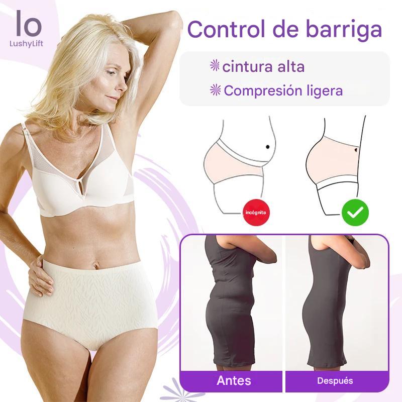 Traceless - Pantys de control de abdomen con realce de cadera y cintura alta sin costuras