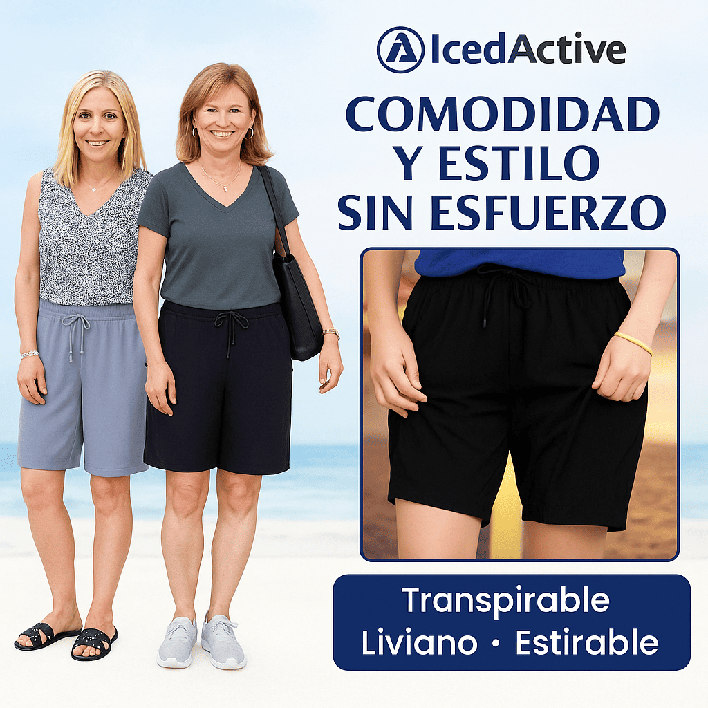 IcedActive | Shorts elásticos de secado rápido Ice Silk