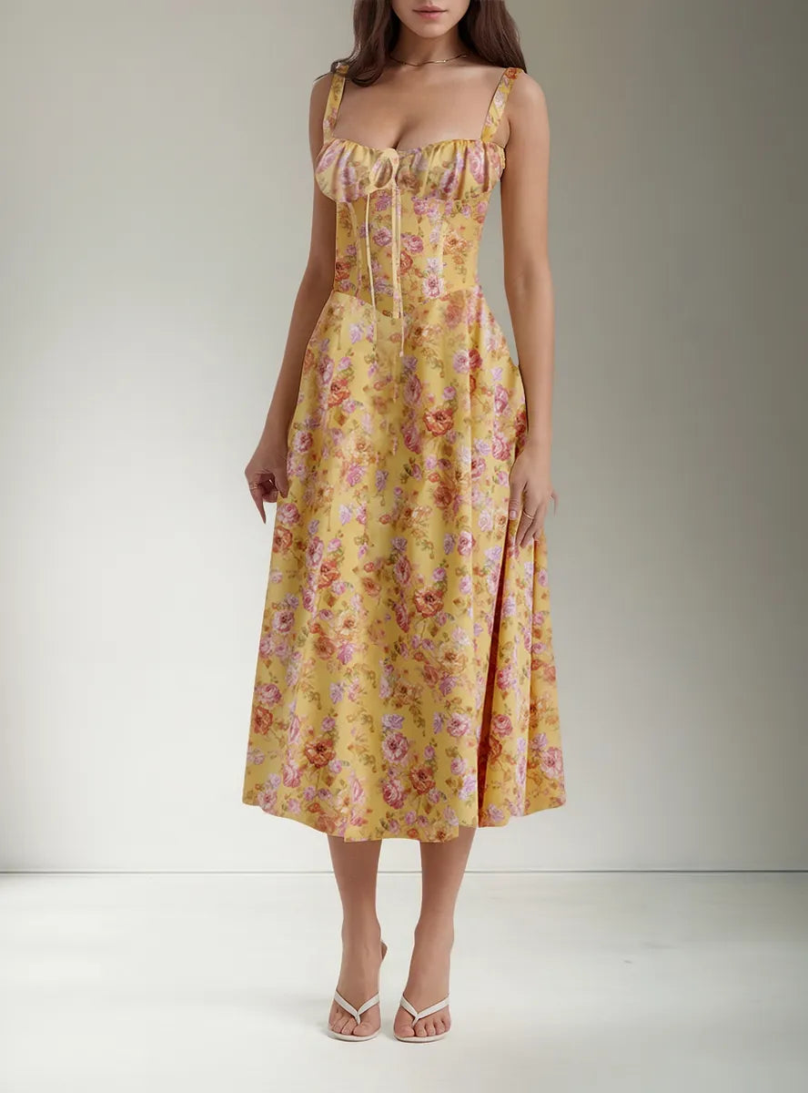 Isabella | Vestido Flores de Primavera tipo Corsé