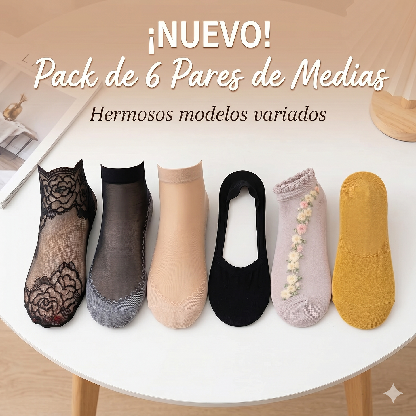 Beauty Socks - Pack de 6 Pares