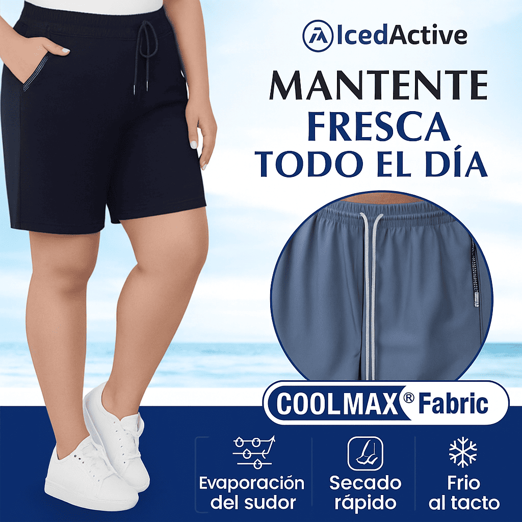 IcedActive | Shorts elásticos de secado rápido Ice Silk