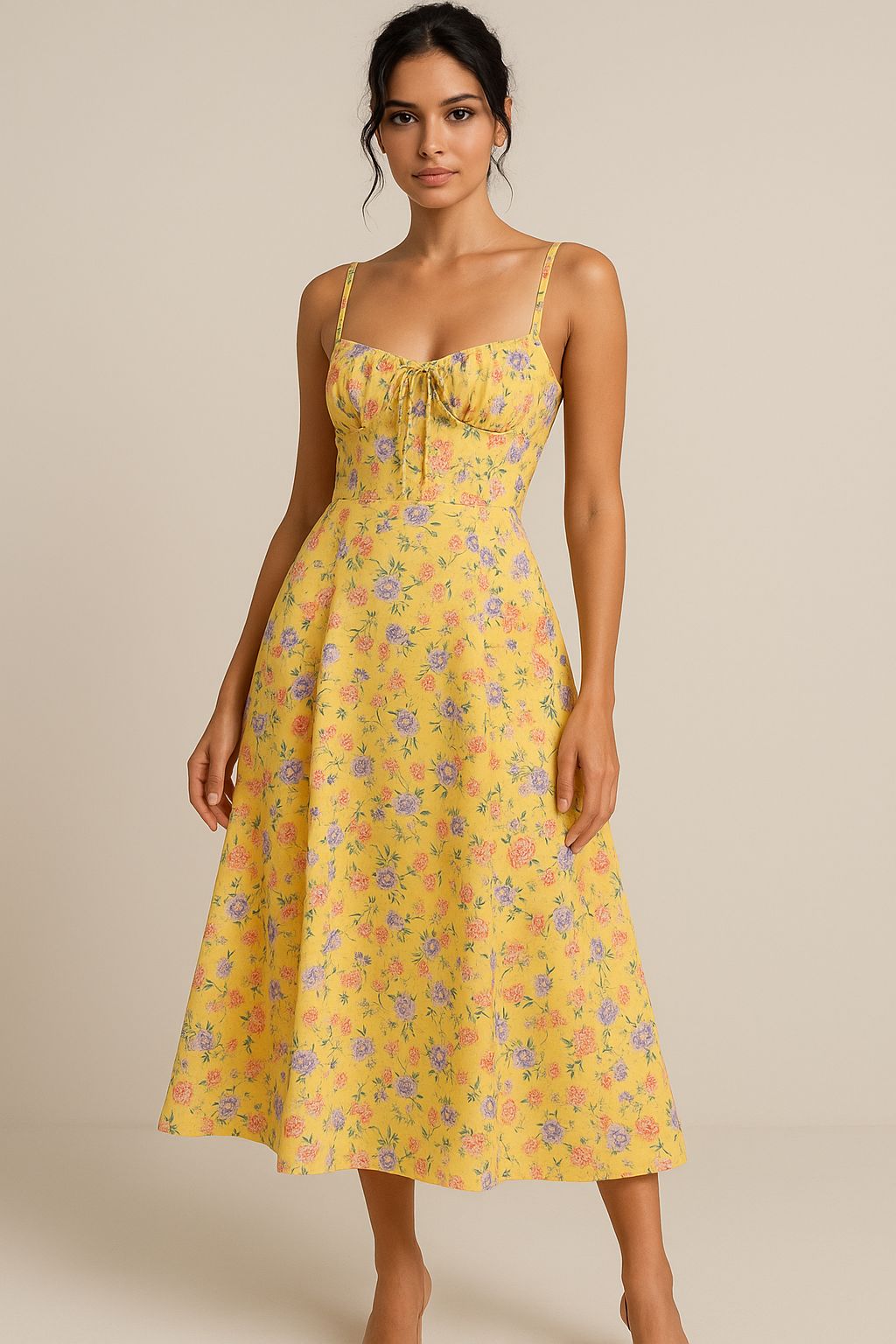 Isabella | Vestido Flores de Primavera tipo Corsé