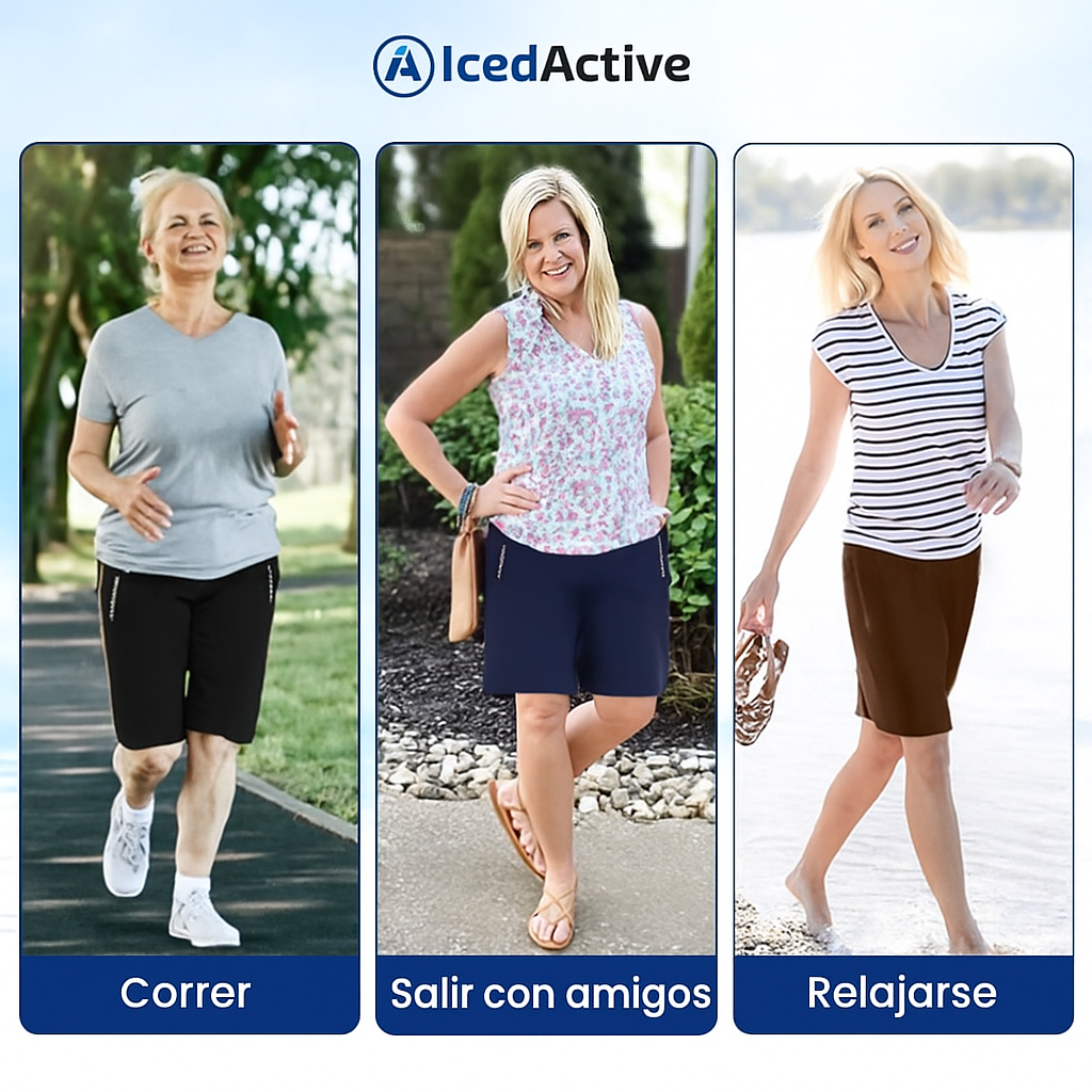 IcedActive | Shorts elásticos de secado rápido Ice Silk