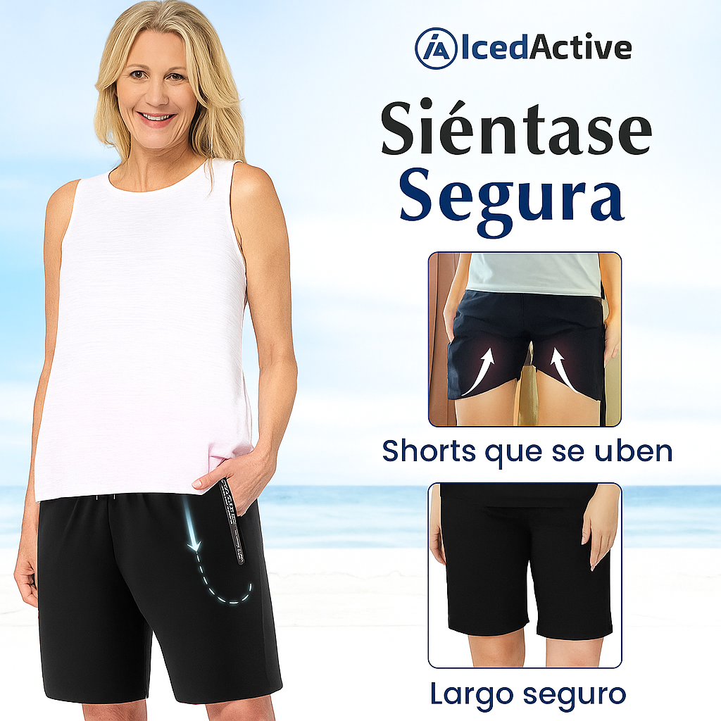 IcedActive | Shorts elásticos de secado rápido Ice Silk