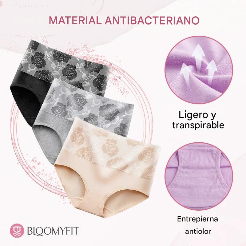 BloomyFit - Pantys antibacterianas de cintura alta (pack x 3un)